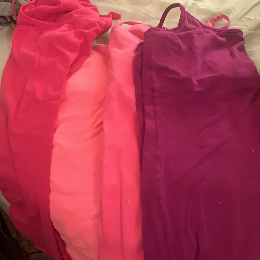 Pink and purple camisoles
